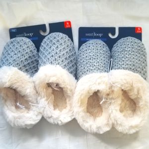 WESTLOOP Women's Clog Slippers in Gray & Cream Size S ( 5/6) NEW